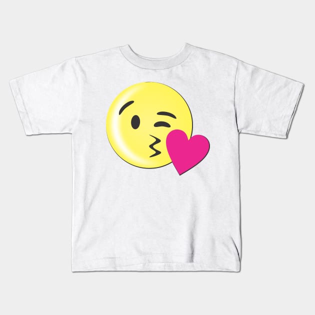 Emoticon Love Kids T-Shirt by MichelMM